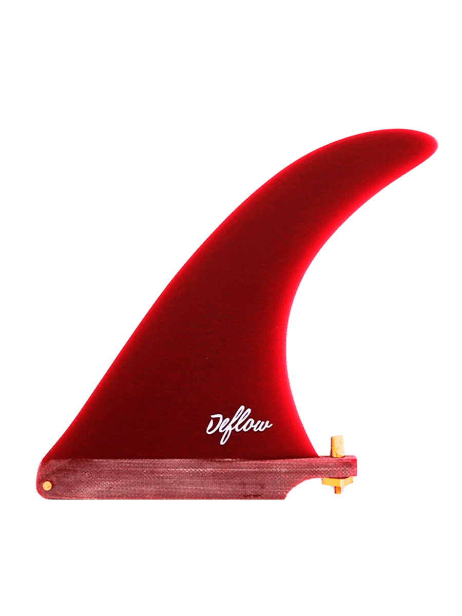 Deflow Fins Deflow | 7.5" Mini Cream Single Fin Red  - SurfBored