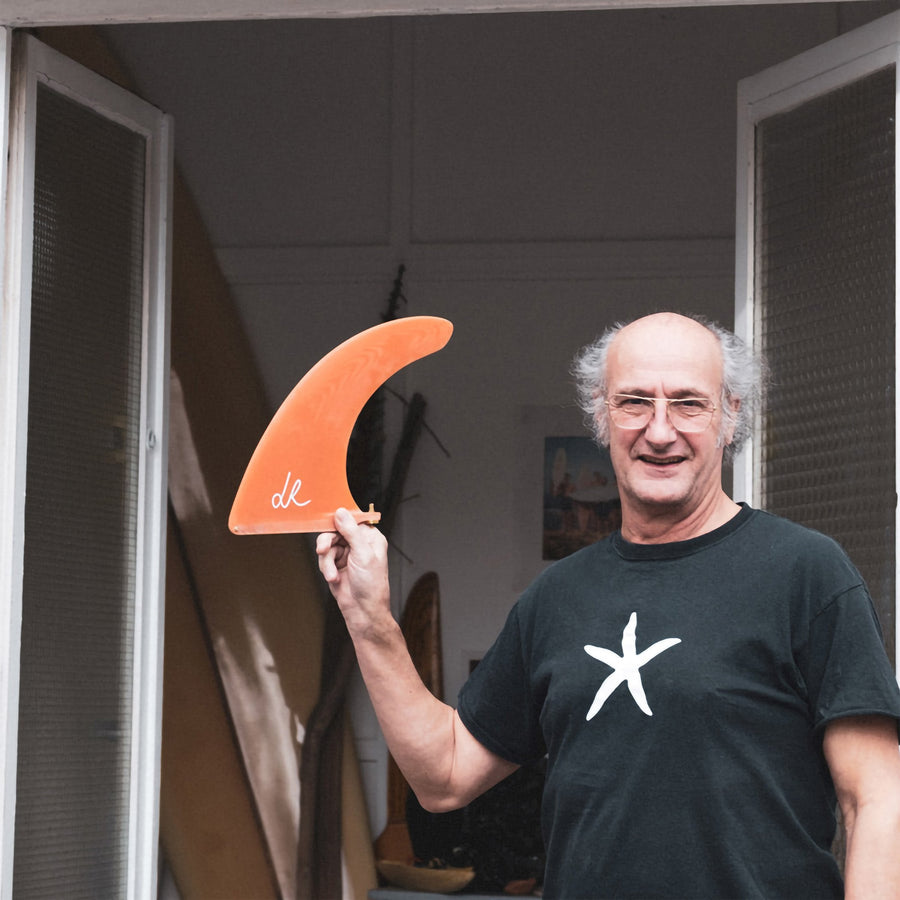 Deflow Fins Deflow | 9.9” Luc Rolland Sol Single Fin Orange  - SurfBored