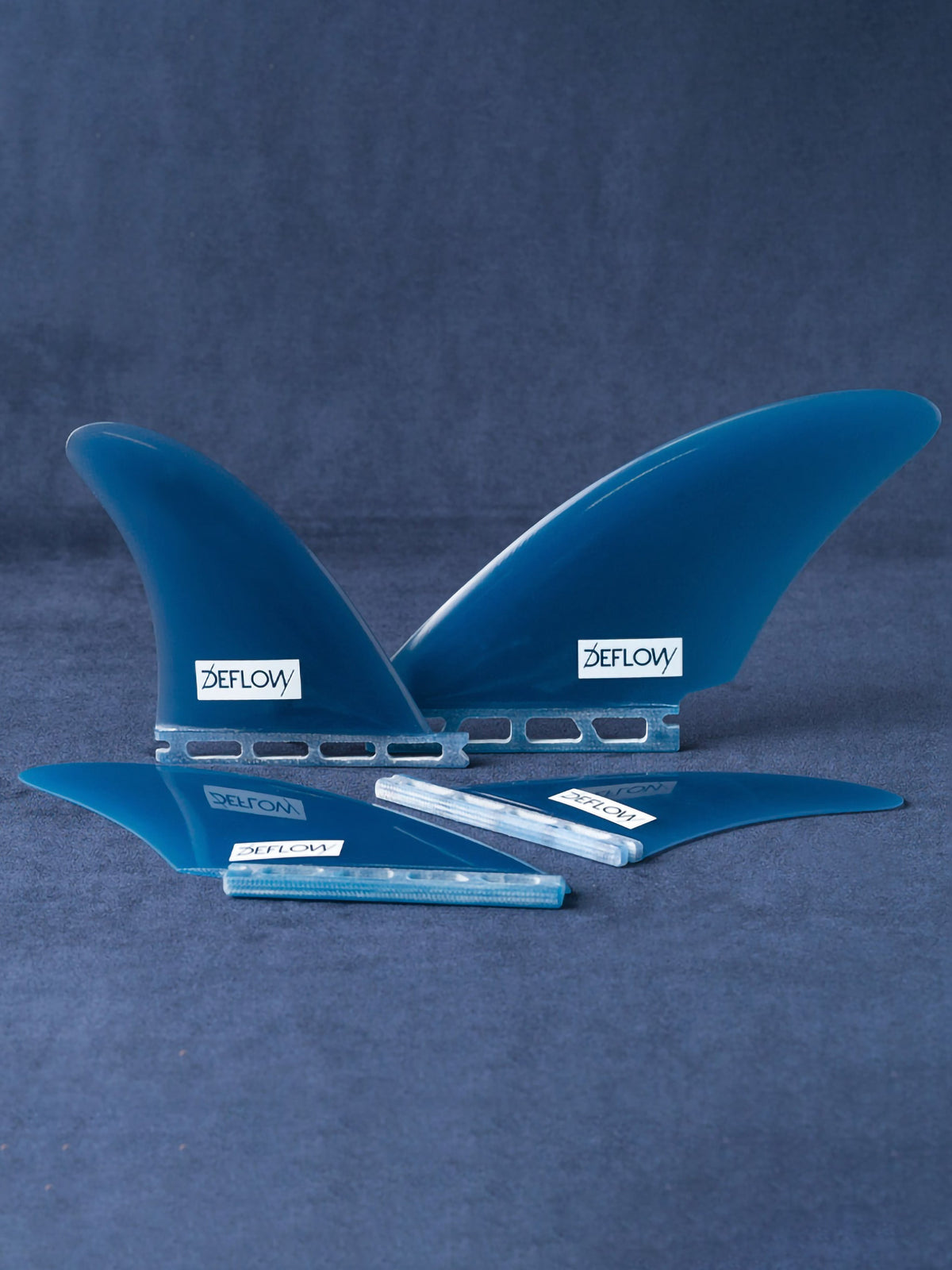 Deflow Fins Deflow | Keel Quad Fin Blue Futures  - SurfBored