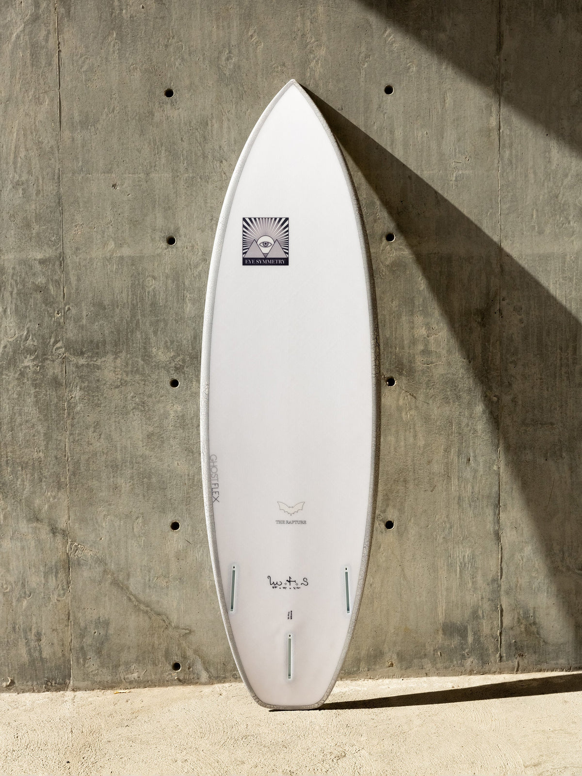 Eye Symmetry Surfboards Eye Symmetry | Rapture 5'8" White Crackle Rail - GhostFlex  - SurfBored