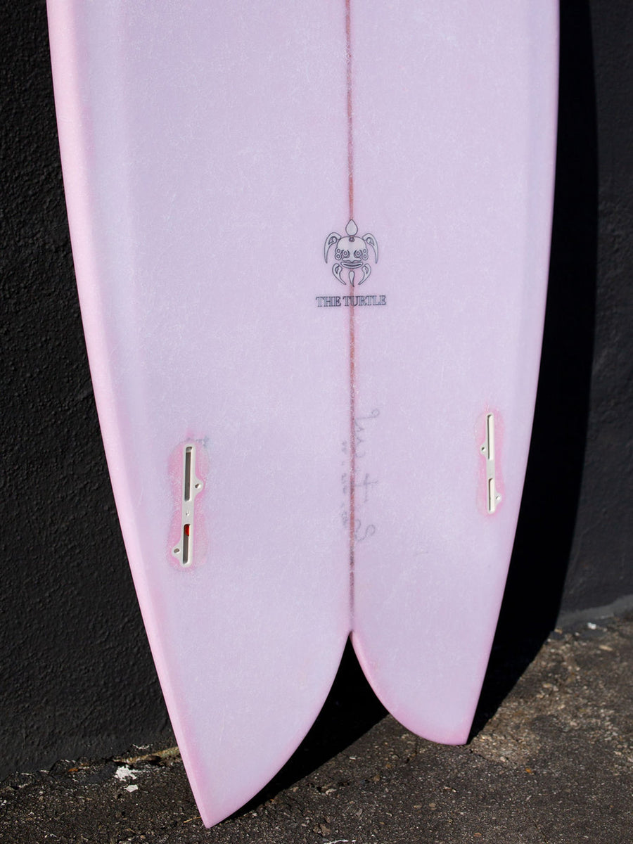 Eye Symmetry Surfboards Eye Symmetry | The Turtle 5'8" Twin Fish Pink FCS Surfboard  - SurfBored