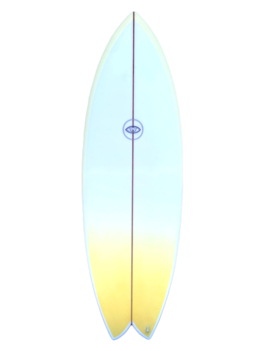 Eye Symmetry | Wombi Fish 5'2 Clear Yellow Surfboard - SurfBored