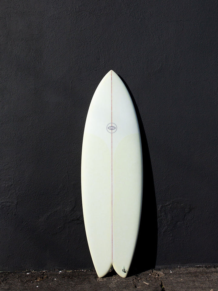 Eye Symmetry Surfboards Eye Symmetry | Wombi Fish 5'9" Yellow FCS Surfboard  - SurfBored