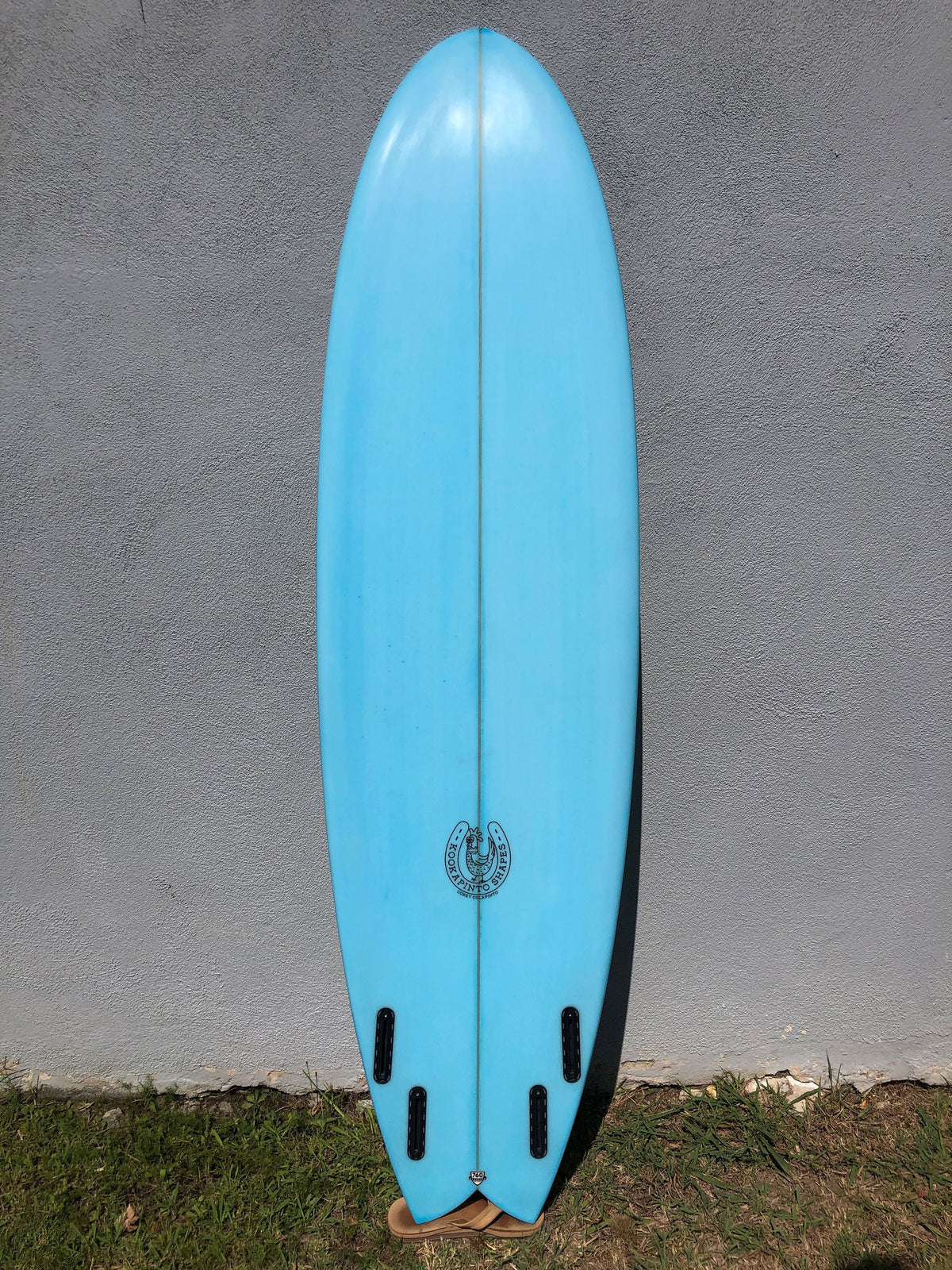 Kookapinto Shapes Kookapinto Shapes | 7'3" Fiddle Fish Quad Fin Baby Blue Surfboard  - SurfBored