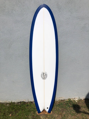 Kookapinto Shapes Surfboards Kookapinto Shapes | 6'8" Fiddle Fish Quad Navy Blue Surfboard  - SurfBored