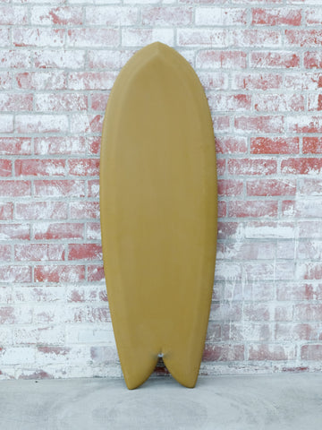 Koz McRae Surfboards Koz McRae | Glass Onion 5'4" Mustard Green Resin Leash Loop  - SurfBored