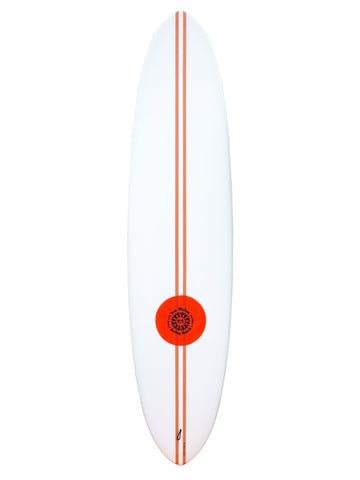 Koz McRae | Mistress High Density Stringer 7'10" Clear Orange Racing Top - SurfBored.jpg
