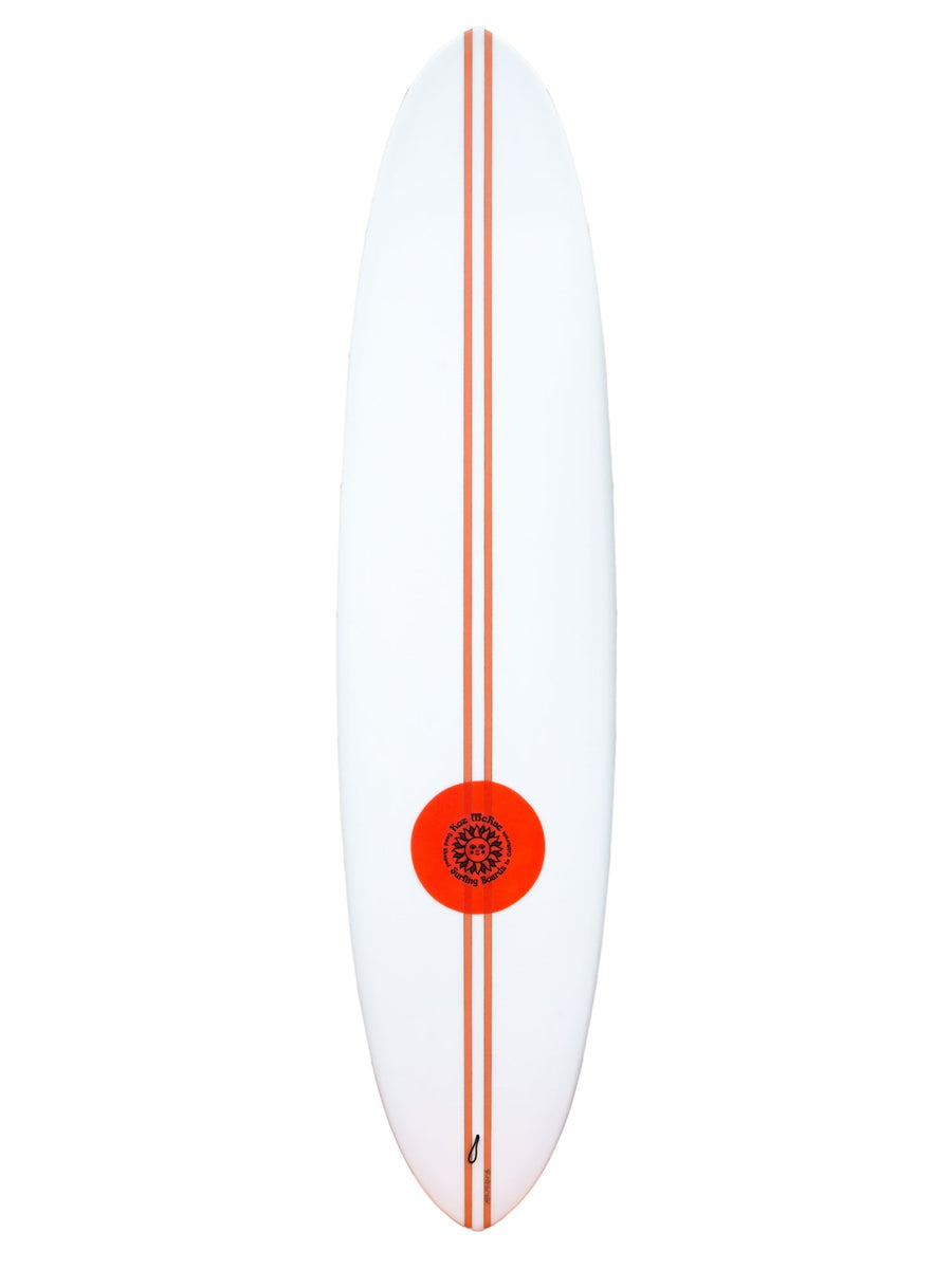 Koz McRae | Mistress High Density Stringer 7'10" Clear Orange Racing Top - SurfBored.jpg