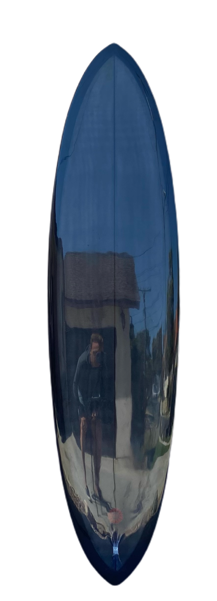 Koz McRae | Poseidon Twin 6'6" Black Black Surfboard Top View - SurfBored