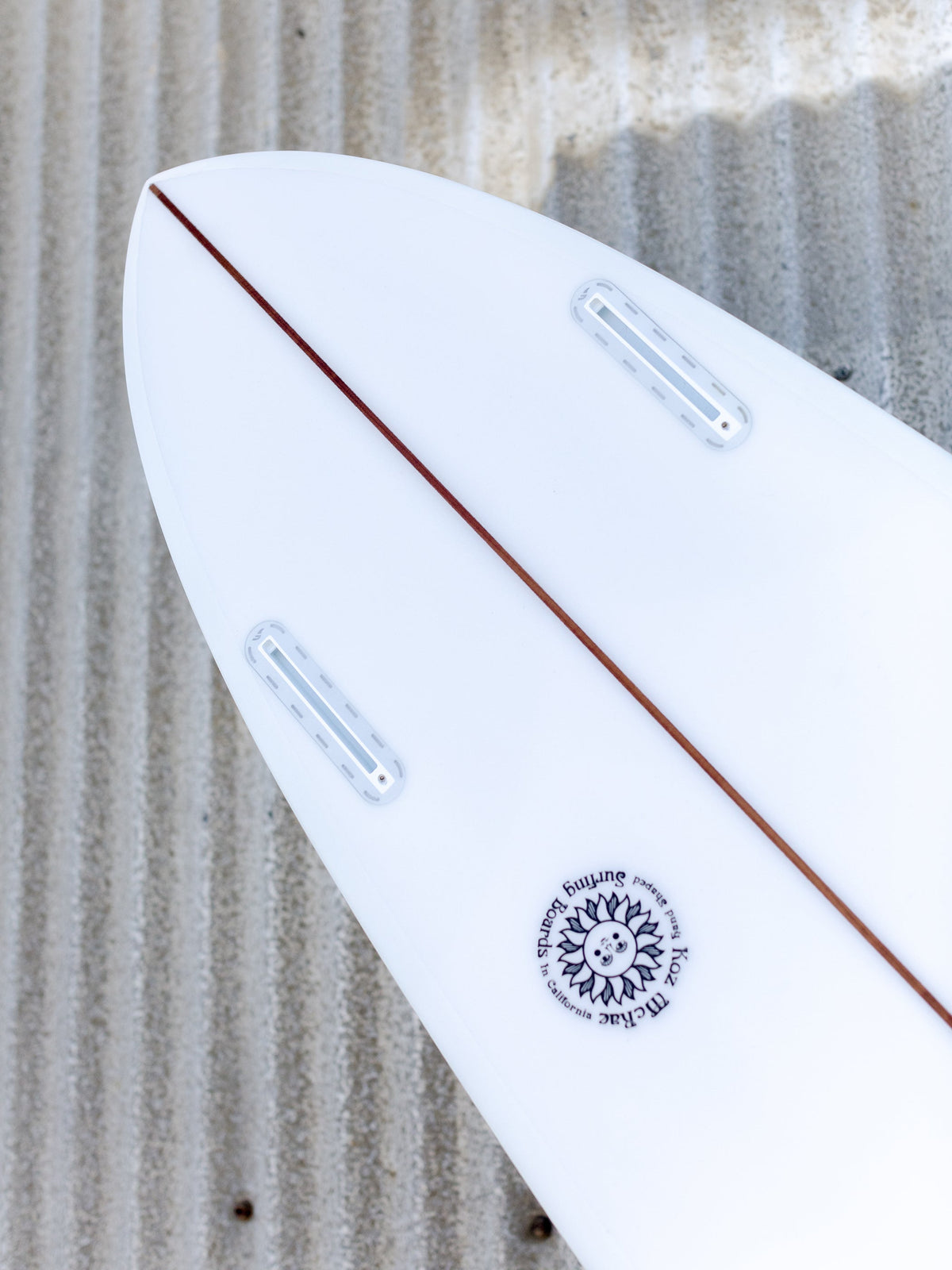 Koz McRae Surfboards Koz McRae | Poseidon Twin 7’2” Opaque White Surfboard  - SurfBored