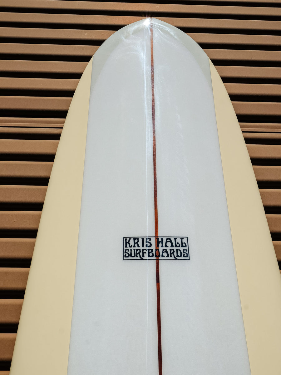 Kris Hall Surfboards Kris Hall | 9’6” Model-O Butterscotch Panels Longboard  - SurfBored