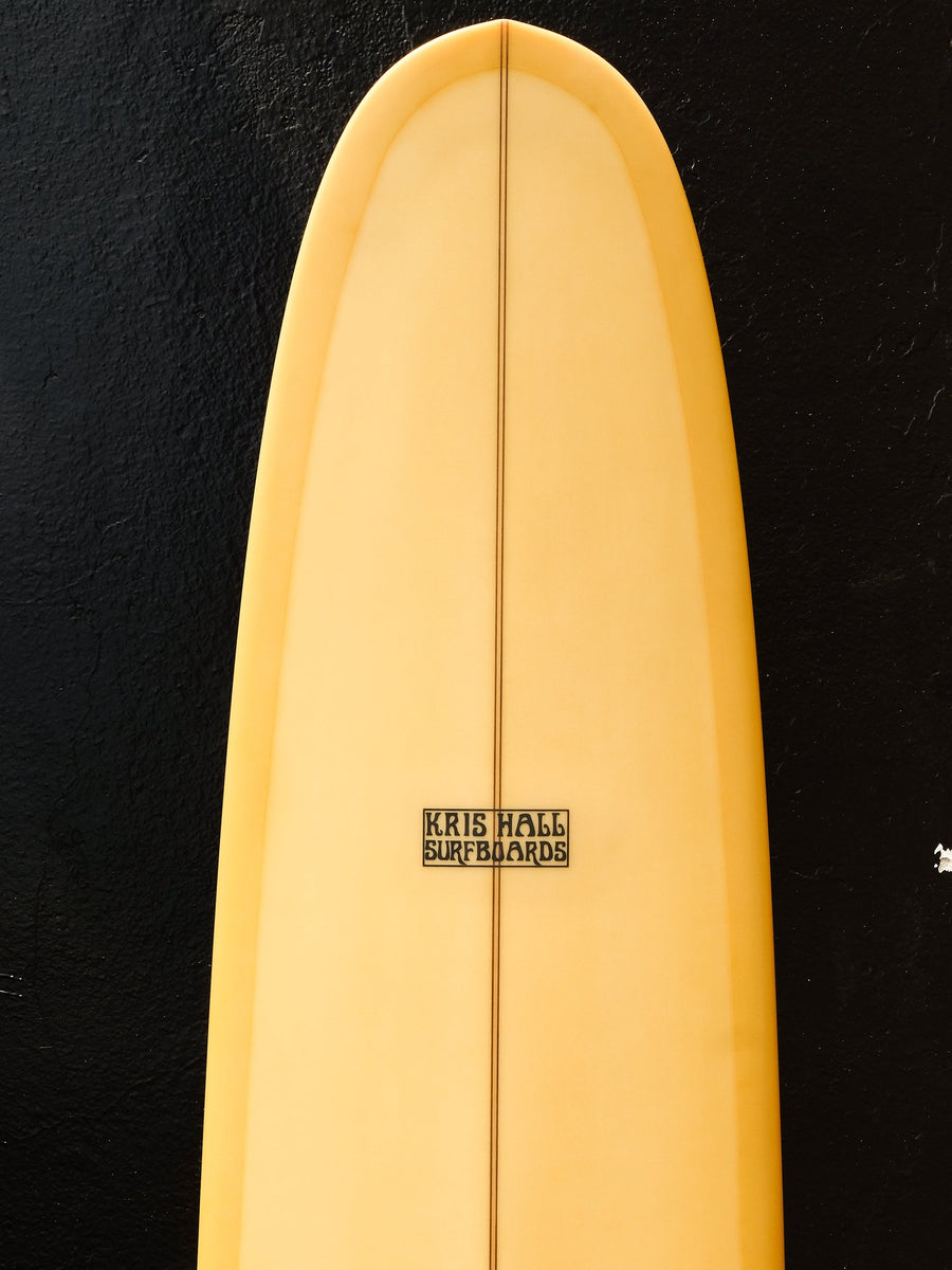 Kris Hall | Daily Cup 9’4” Mustard Longboard Close Up - SurfBored Shop