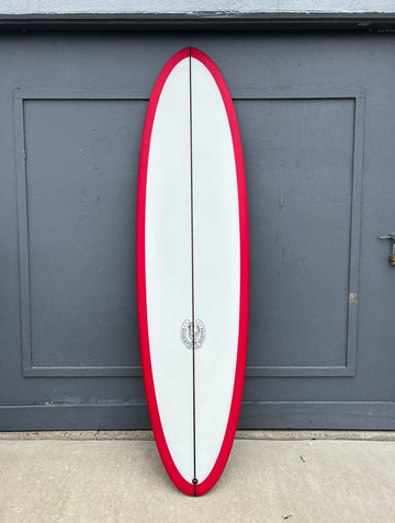 Kookapinto Shapes | 7'2" Thin Twin - Bottom Red Tint Surfboard - Surf Bored