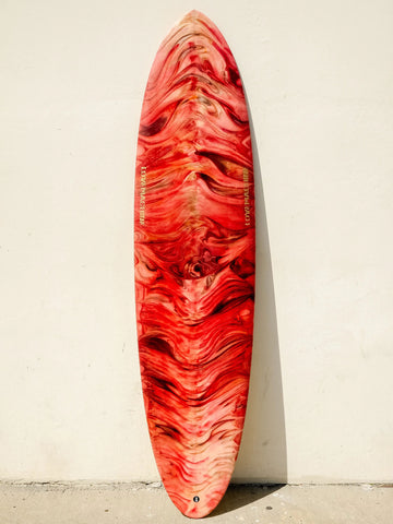 Love Machine | LOVE MACHINE | 7'2" FM | MAROON ABSTRACT SURFBOARD - Surf Bored