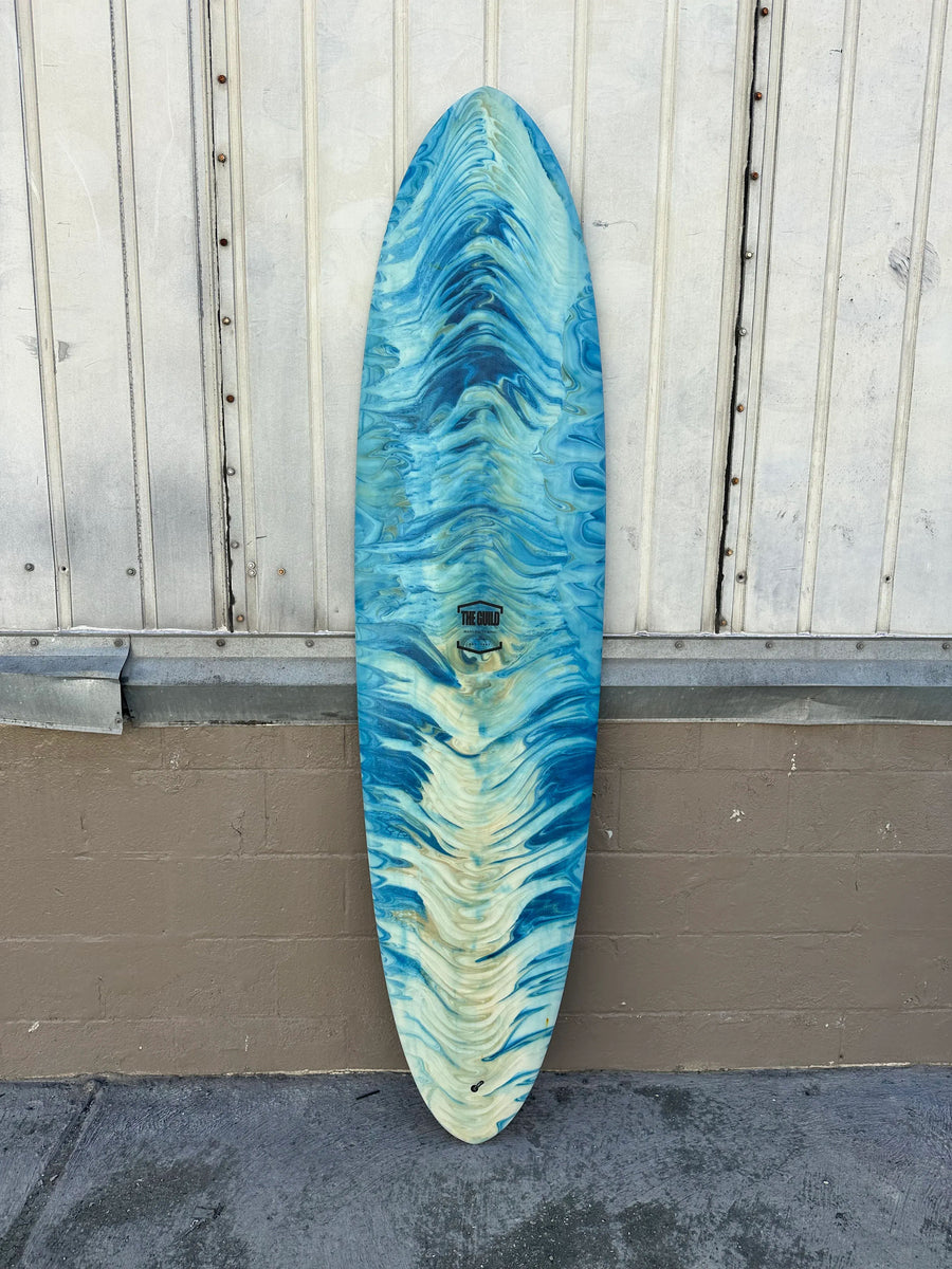 The Guild | THE GUILD | 7'2" COSMIC CUCUMBER BLUE ABSTRACT/CLEAR SURFBOARD - Surf Bored