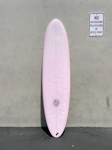 Kookapinto Shapes | 7’6" Quad Egg Pink Surfboard (USED) - Surf Bored