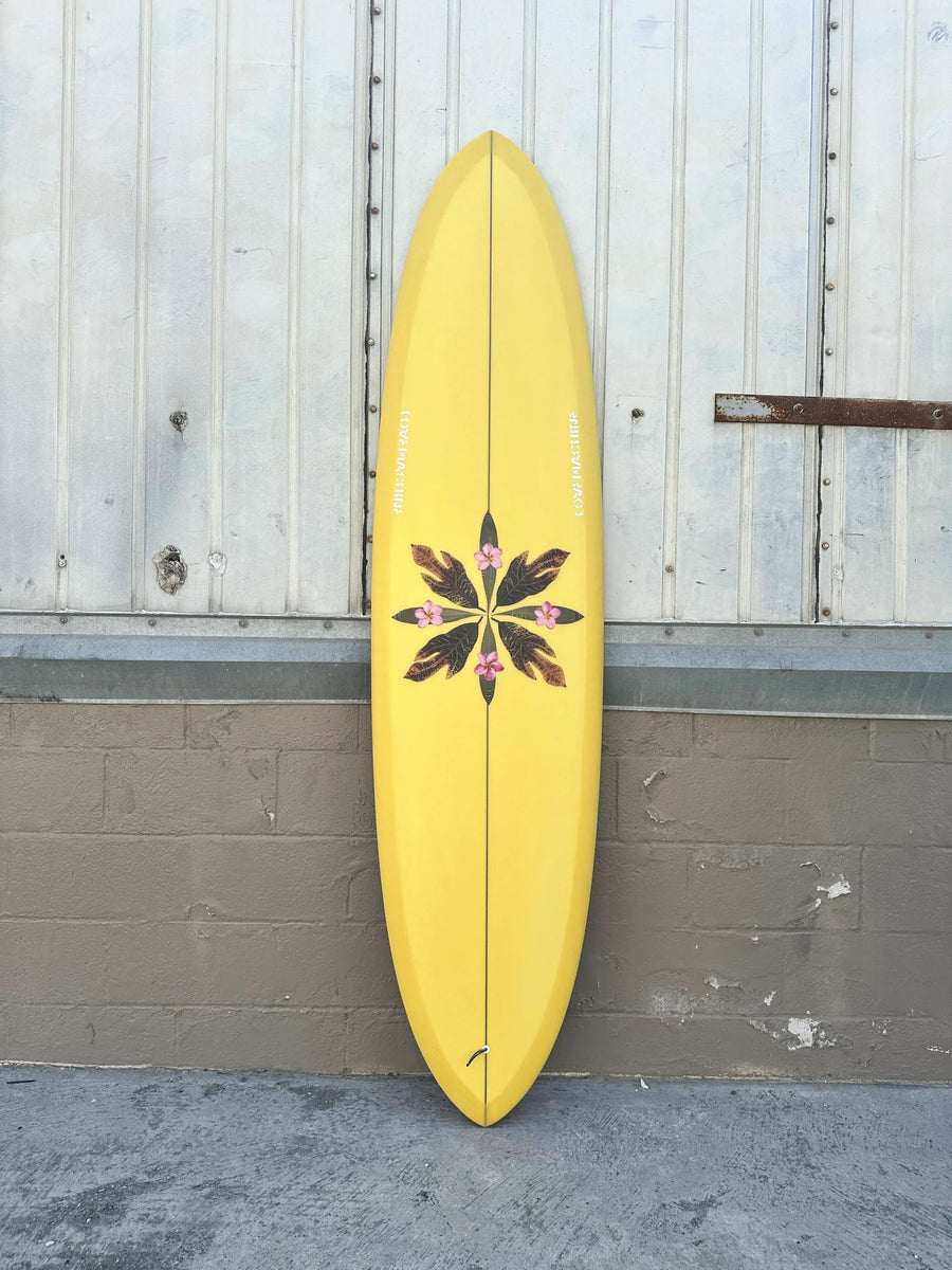 Love Machine | LOVE MCAHINE 7'4" THICK LIZZY I MUSTARD WITH FLOWERS - Surf Bored