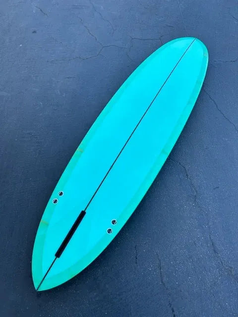 LOVE MACHINE | 8'6 LIZZY | GREEN ABSTRACT SURFBOARD