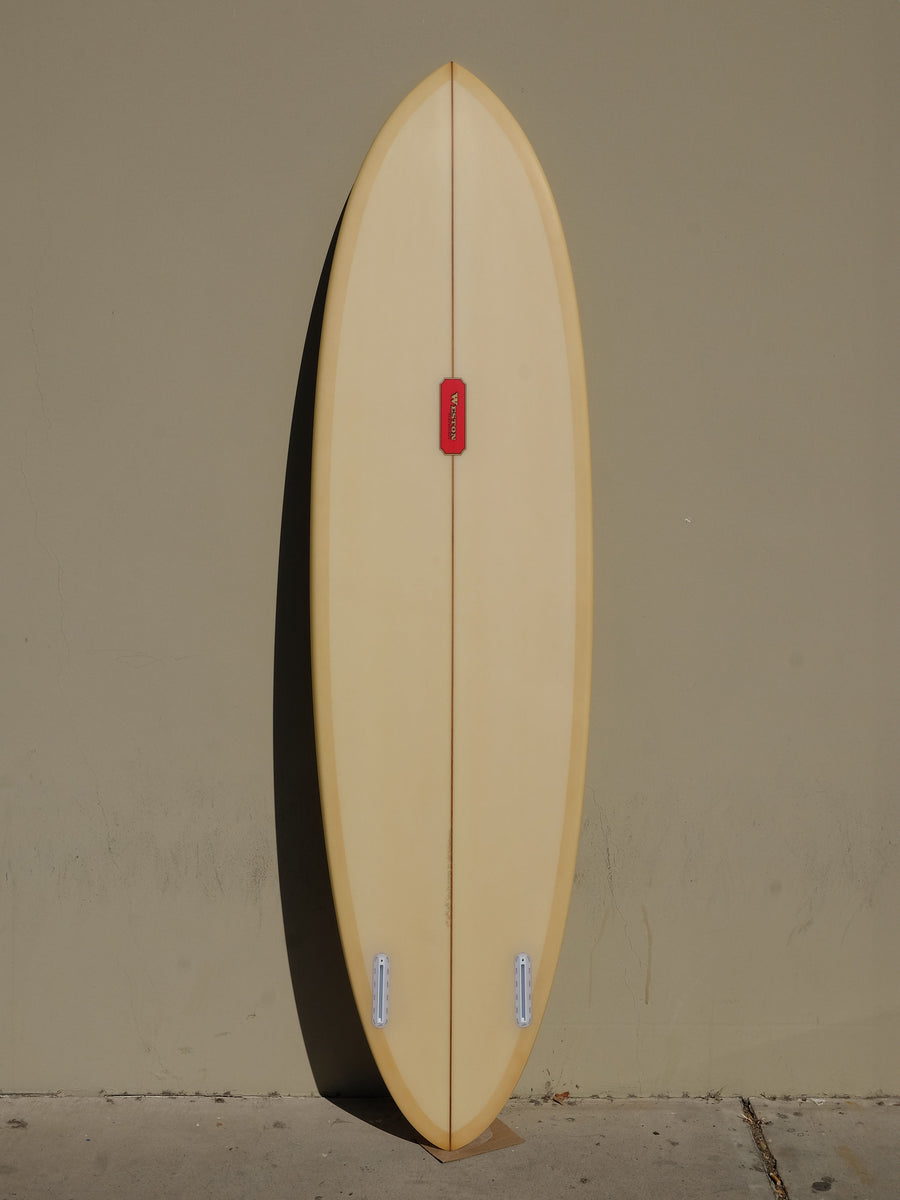 WESTON Surfboards // 7'2'' Twin Pin // Straw Yellow Surfboard - Surf Bored