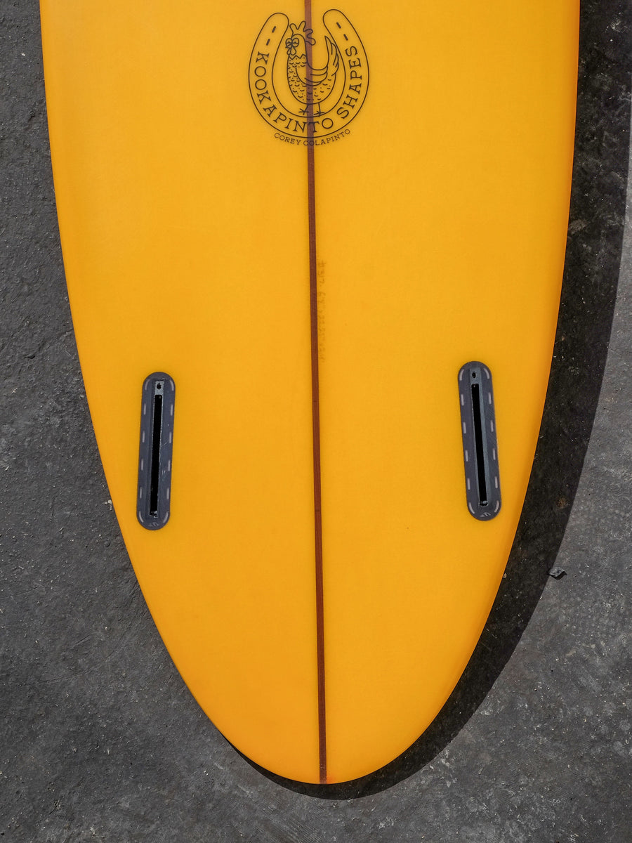 6'8" Thin Twin Mango Bottom Tint Surfboard