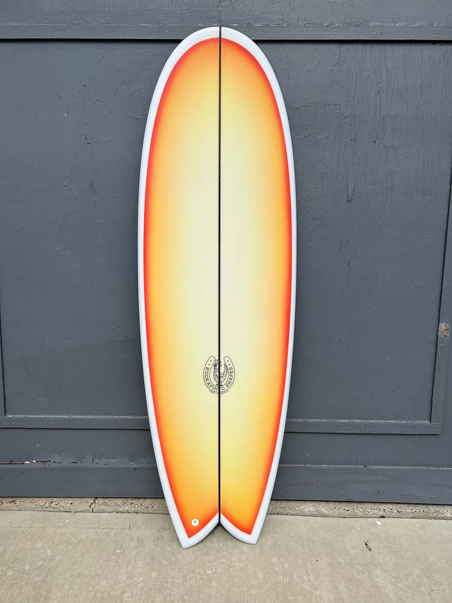 Kookapinto Shapes | 6'2" Fishy Noserider Fiery Fade Surfboard - Surf Bored