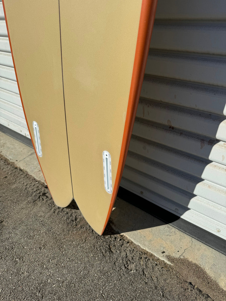 5'8" M1 Fish Orange Tan Surfboard - Surf Bored