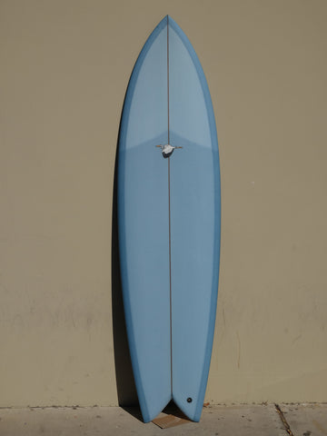 WESTON Surfboards // 7'0" Fish // Light Denim Surfboard - Surf Bored