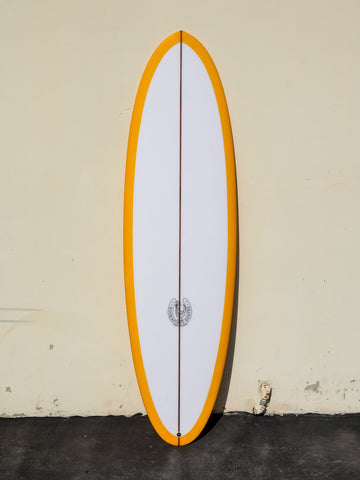 6'8" Thin Twin Mango Bottom Tint Surfboard