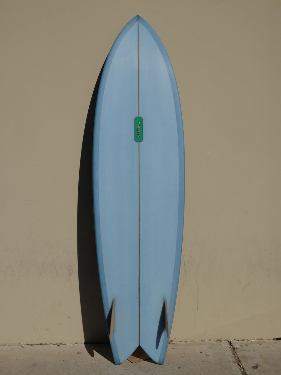 WESTON Surfboards // 7'0" Fish // Light Denim Surfboard - Surf Bored