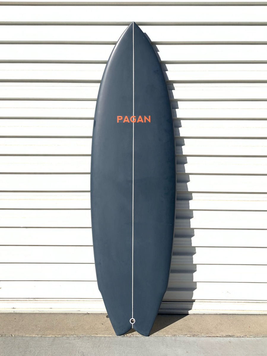 Pagan USA | 5'8" Modern Twin Charcoal Gray Surfboard - Surf Bored