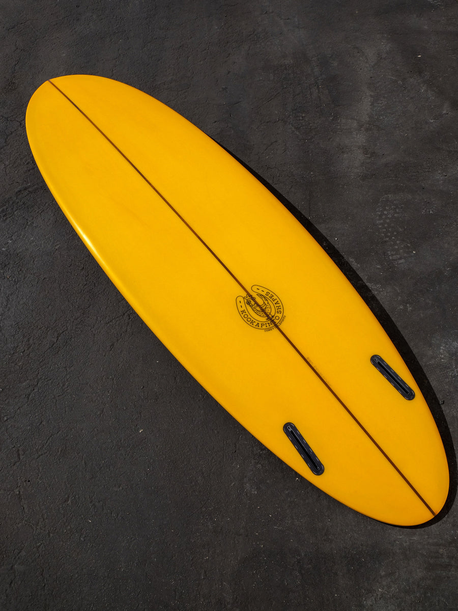 6'8" Thin Twin Mango Bottom Tint Surfboard