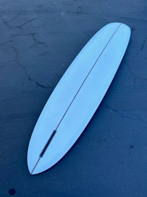 LOVE MACHINE | 9'6" BIG PIN CLEAR RED LONGBOARD - Surf Bored
