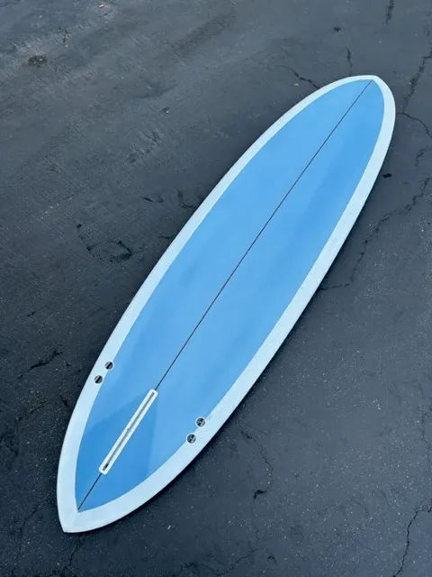 LOVE MACHINE | 7'10" THICK LIZZY I WHITE OPAQUE/BLUE SURFBOARD