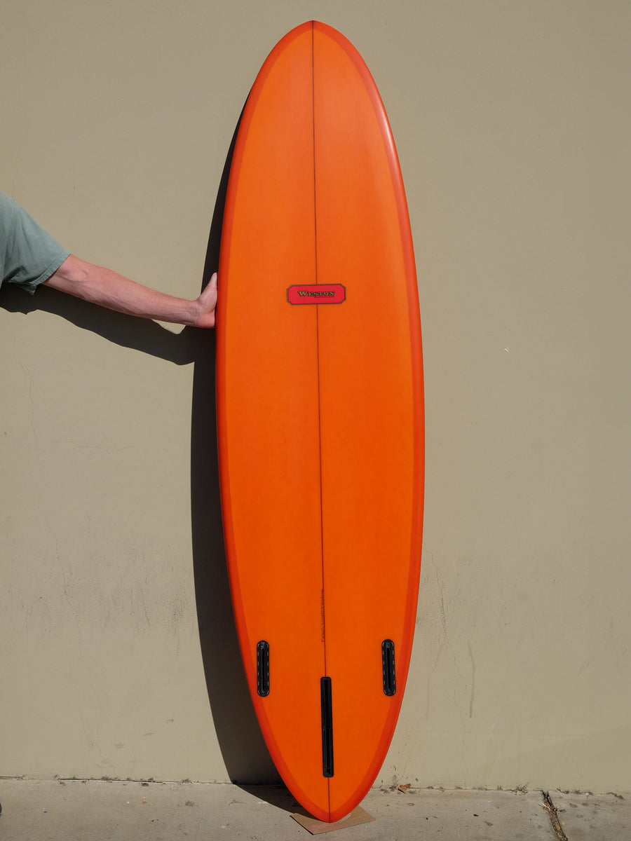 WESTON Surfboards // 7'0" B.Egg // Burnt Orange Surfboard - Surf Bored