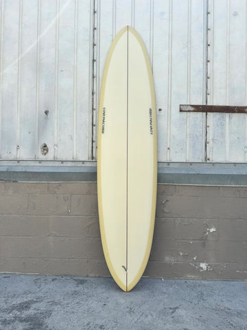 Love Machine | LOVE MACHINE | 7'10" THICK LIZZY OLD BOARD YELLOW SURFBOARD - Surf Bored