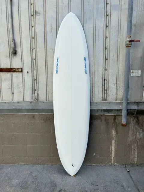 LOVE MACHINE | 7'10" THICK LIZZY I WHITE OPAQUE/BLUE SURFBOARD