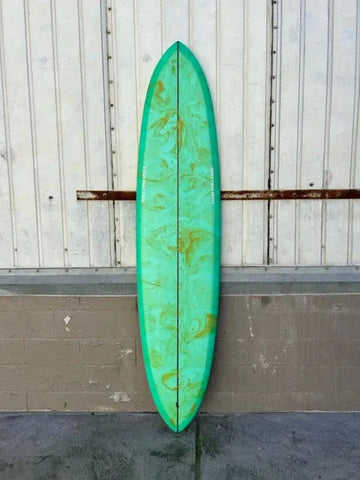 LOVE MACHINE | 8'6 LIZZY | GREEN ABSTRACT SURFBOARD