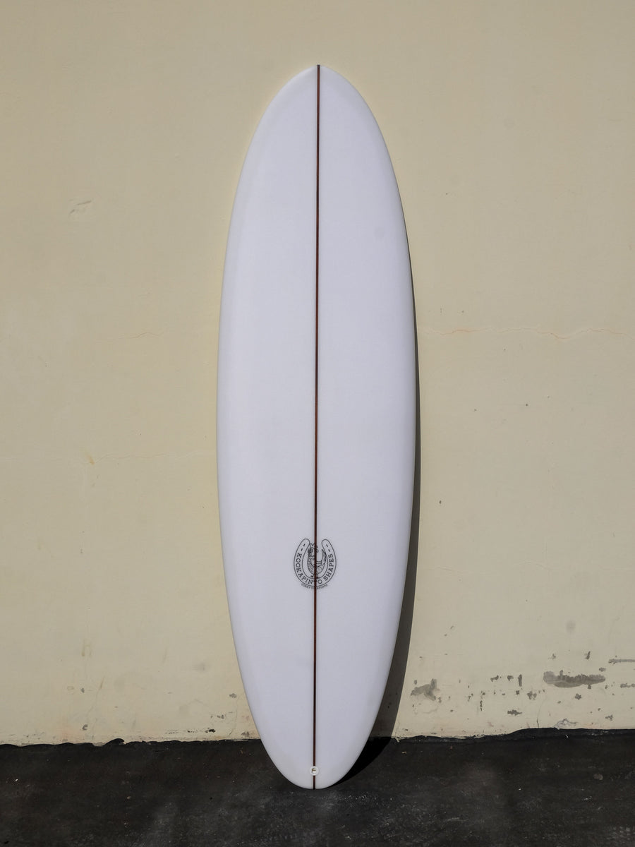 6'8" Thin Twin Clear Surfboard