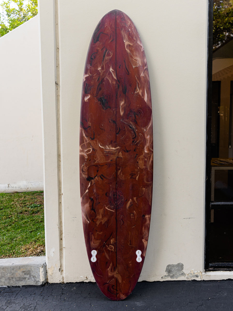 Kookapinto Shapes | 7'7" Thin Twin Mocha Swirl Surfboard - Surf Bored