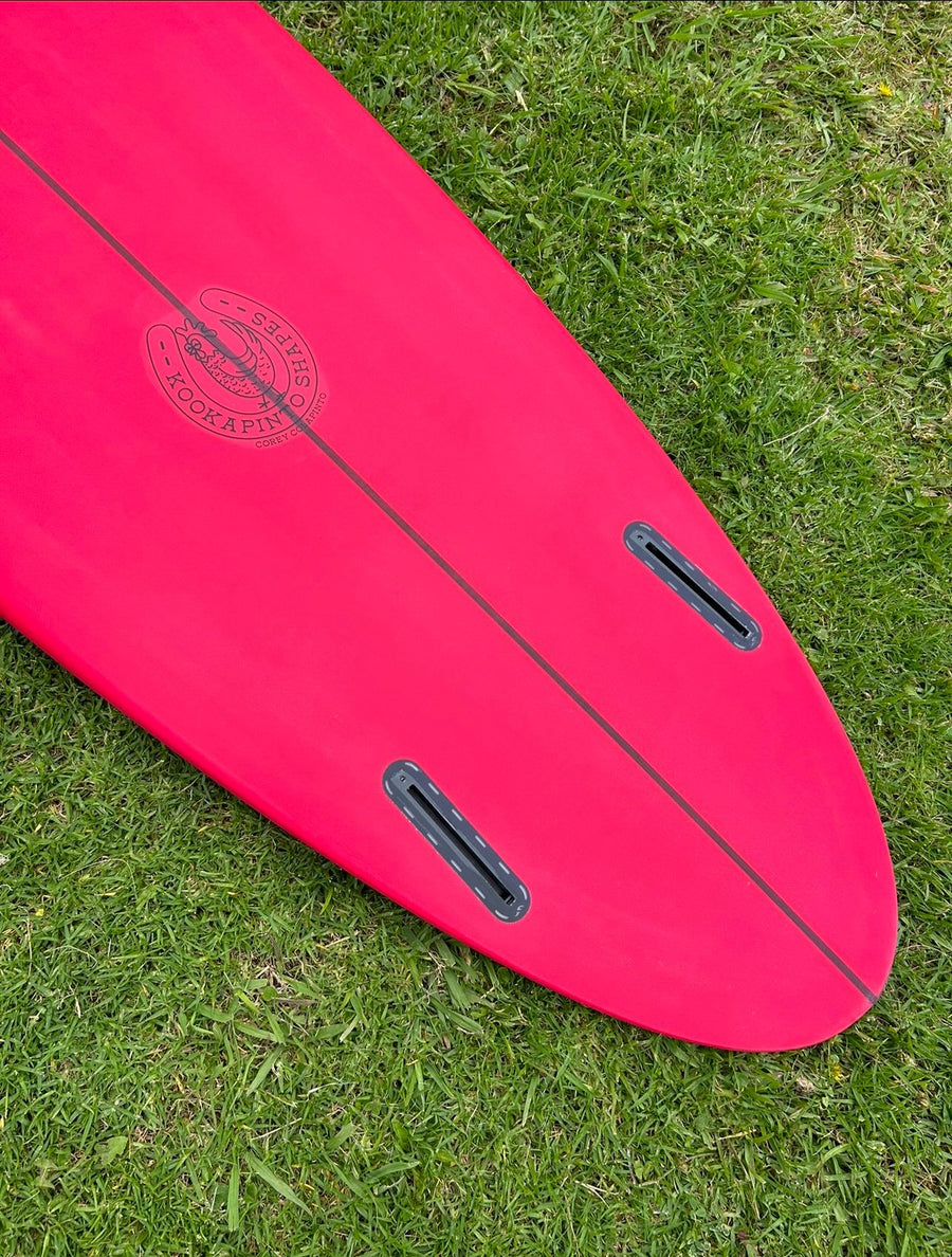 Kookapinto Shapes | 7'2" Thin Twin - Bottom Red Tint Surfboard - Surf Bored