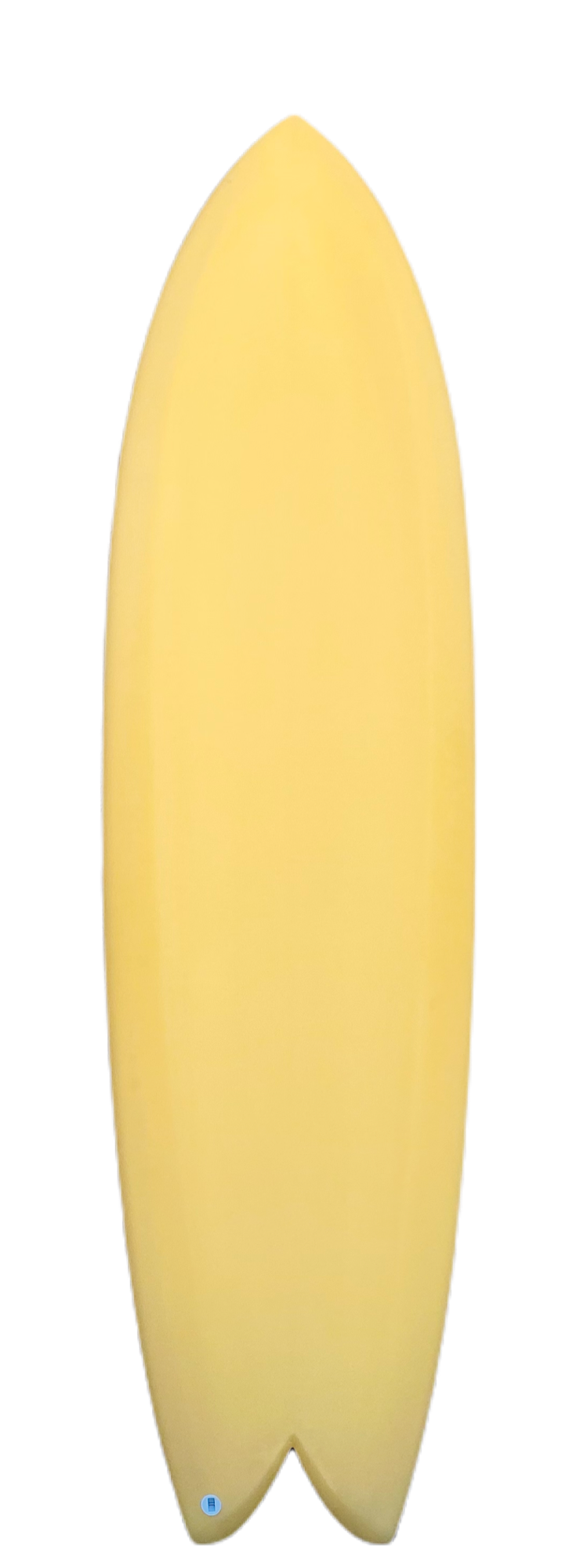 STPNK | Long Fish 6'10" Egg Shell Surfboard Top View - SurfBored