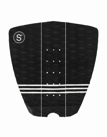 Sympl No 3 Black Surfboard Traction Pad Top View - SurfBored