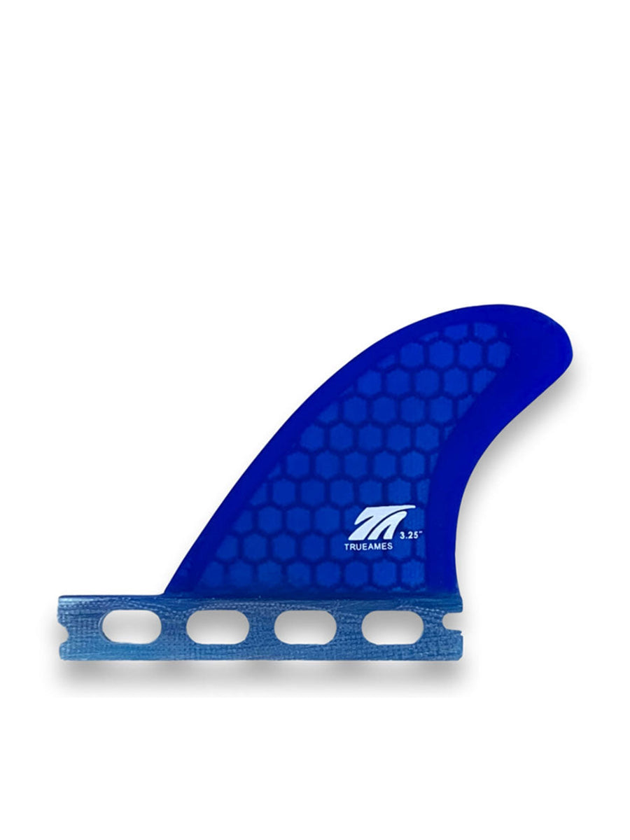 True Ames Fins True Ames | 3.25" Side Bites Futures Compatible Blue Hexcore  - SurfBored