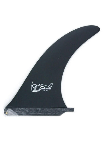 True Ames | Greenough 4-A Single Black 8" Surfboard Fin - SurfBored