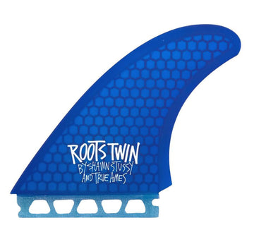 True Ames | Stussy Roots Twin Blue - Futures Compatible Surfboard Fins - SurfBored