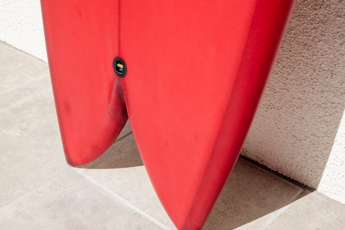 Tyler Warren Surfboards Tyler Warren | Big Fish Twin Fin 6’8" Maroon Surfboard  - SurfBored