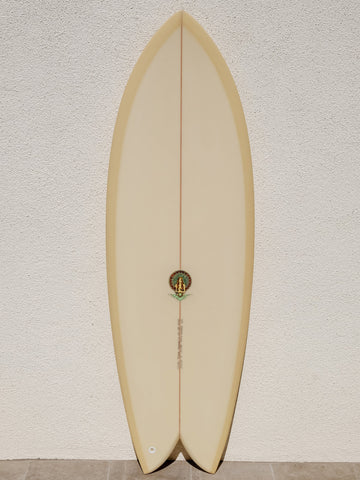 Tyler Warren Surfboards Tyler Warren | Dream Fish Twin Fin 5’5” Butterscotch Surfboard  - SurfBored