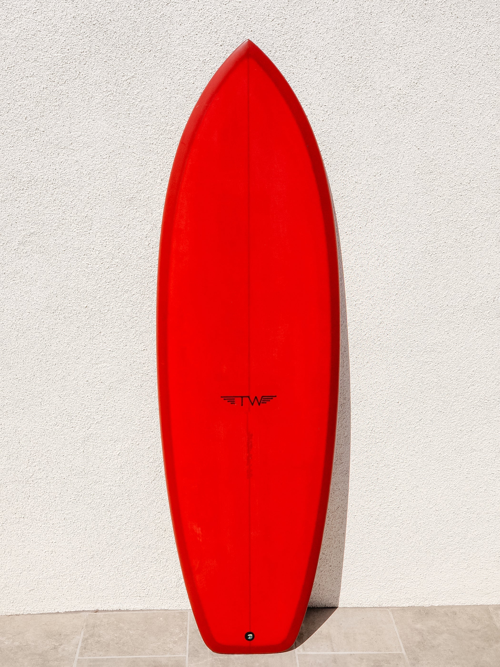 Tyler Warren | Tri Keel 5'6” Ruby Red Surfboard - SurfBored
