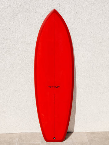 Tyler Warren Surfboards Tyler Warren | Tri Keel 5’6” Ruby Red Surfboard  - SurfBored