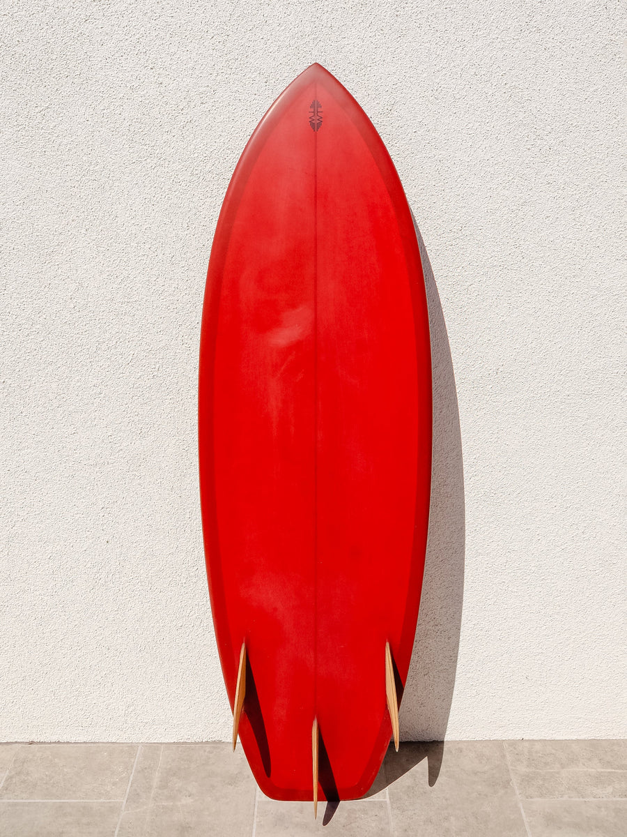 Tyler Warren Surfboards Tyler Warren | Tri Keel 5’6” Ruby Red Surfboard  - SurfBored